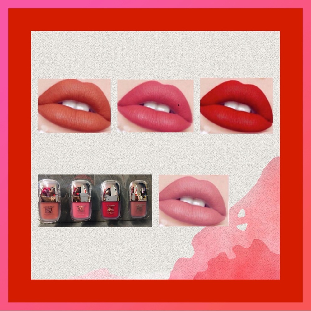 4pcs/Set Long LastingMatteLiquidLipstick